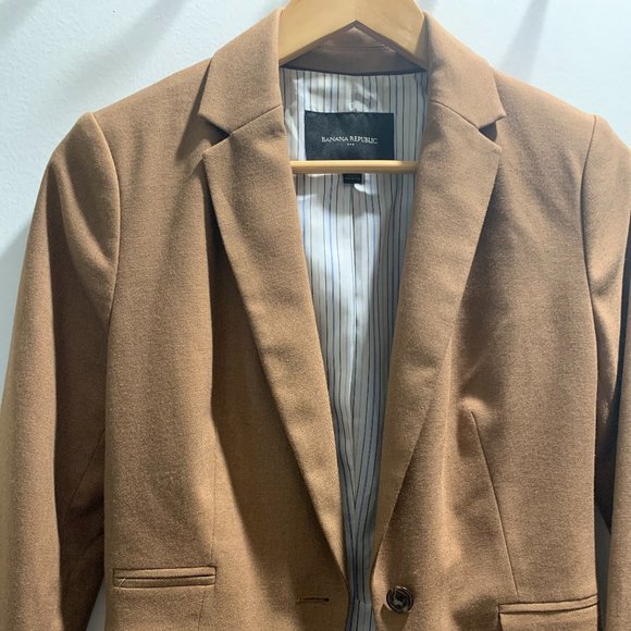 Brown Banana Republic Blazer Sz 2 - Picture 1 of 3